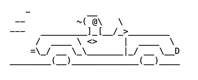 ASCII art of a car